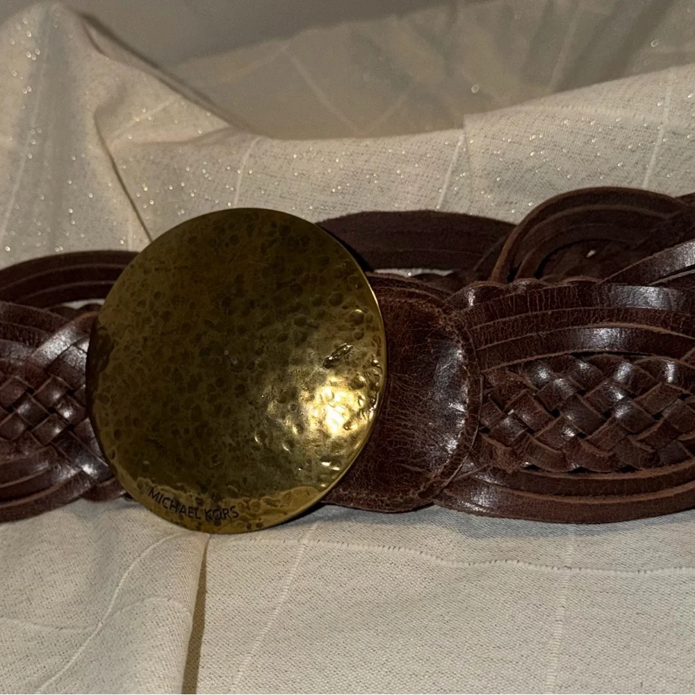 Michael Kors Brown Leather Belt - Picture 1 of 3